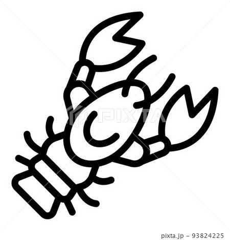 Menu lobster icon, outline style 93824225