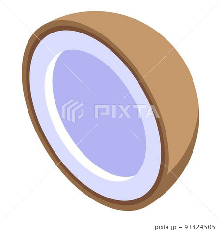 Half coconut icon, isometric style Half coconut icon, isometric style 93824505