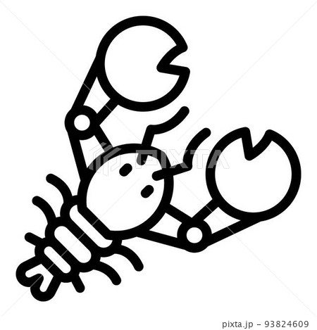 Ocean lobster icon, outline style 93824609