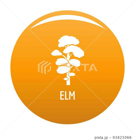 Elm tree icon vector orange Elm tree icon vector orange 93825066