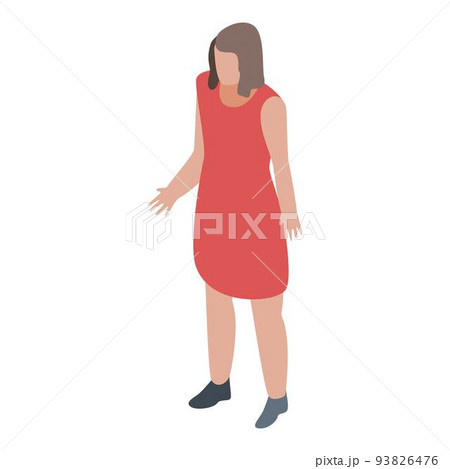Woman tv reporter icon, isometric style Woman tv reporter icon, isometric style 93826476