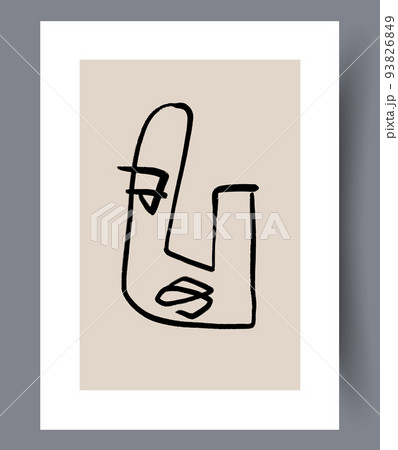 Printable wall art vector poster set. 93826849