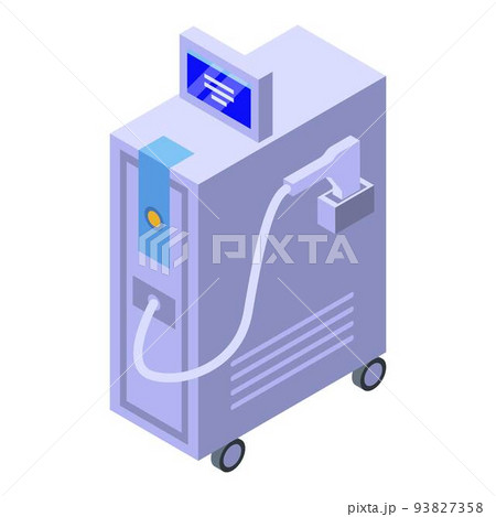 Laser hair removal equipment icon, isometric style 93827358