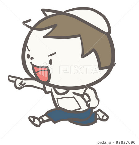 体操服のこども　白組の元気な男の子 93827690