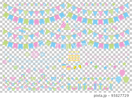 ガーランド  誕生日 パーティ パステルカラー 93827729