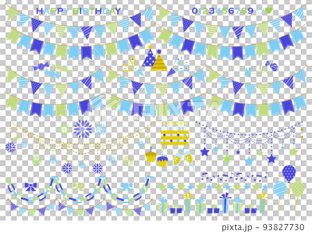 ガーランド 誕生日 パーティ 寒色系 ガーランド 誕生日 パーティ 寒色系 93827730