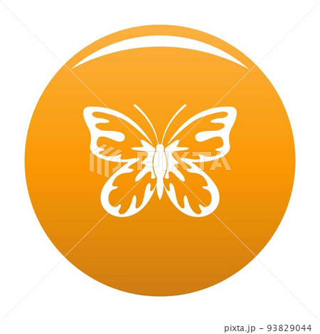 Summer butterfly icon vector orange 93829044