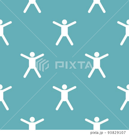 Stick figure stickman pattern vector seamless 93829107