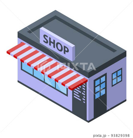 Street shop icon, isometric style 93829398