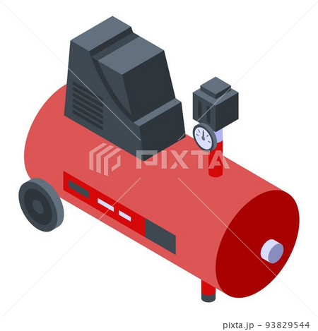 Paint air compressor icon, isometric style 93829544