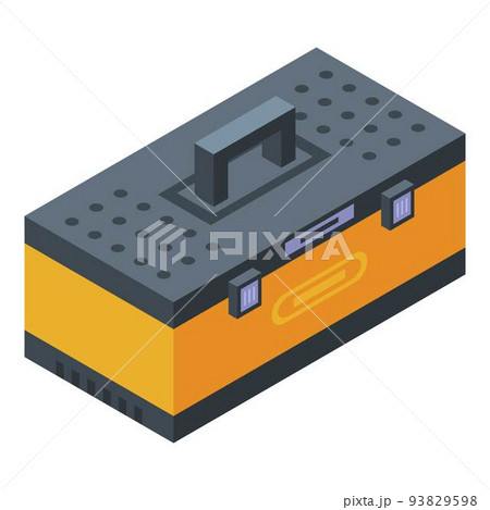 Tire fitting tool box icon, isometric style 93829598