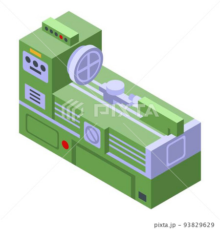 Grinding lathe icon, isometric style 93829629