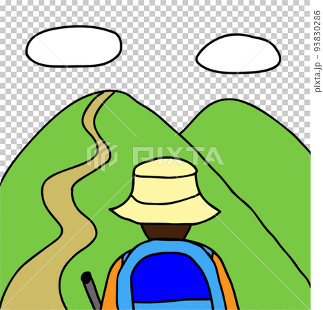 一個人去爬山的插圖 一個人去爬山的插圖 93830286