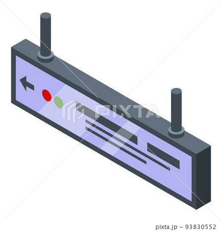 Electric train direction icon, isometric style Electric train direction icon, isometric style 93830552