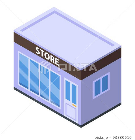 Street store icon, isometric style 93830616