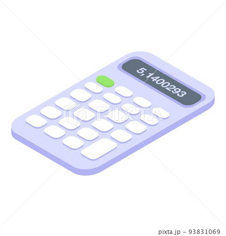 Money calculator icon, isometric style 93831069