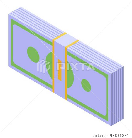 Money pack icon, isometric style 93831074