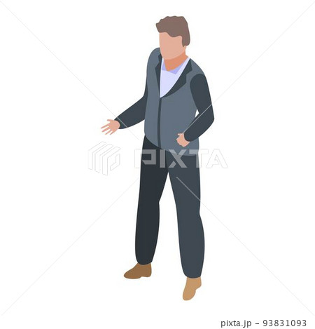 Service bank worker icon, isometric style 93831093