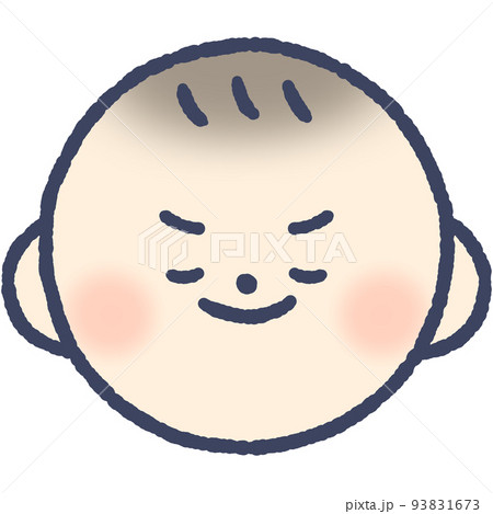 得意気な顔の赤ちゃん顔のイラスト素材