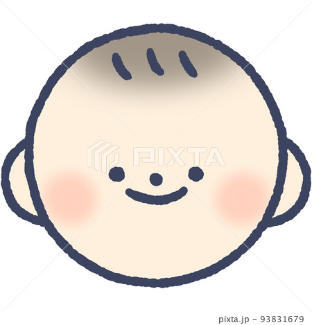 笑顔の赤ちゃんの顔 93831679
