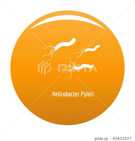 Helicobacter pylory icon vector orange Helicobacter pylory icon vector orange 93832027