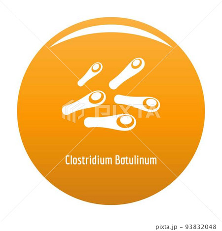 Clostridium botulinum icon vector orange 93832048