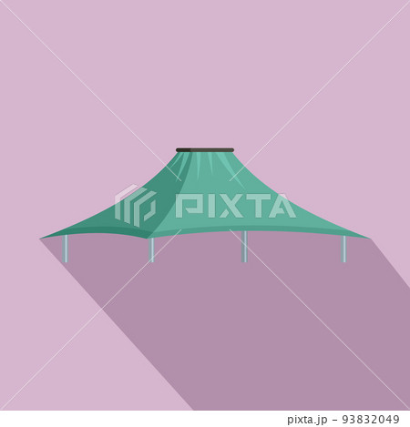Mint tent icon, flat style Mint tent icon, flat style 93832049