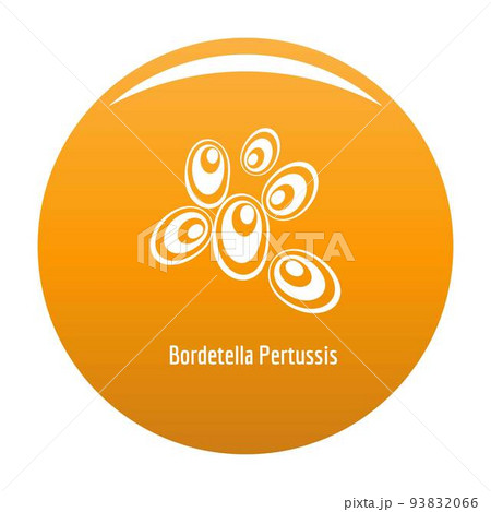 Bordetella pertussis icon vector orange Bordetella pertussis icon vector orange 93832066