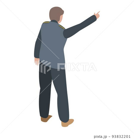 Anti fraud officer icon, isometric style 93832201