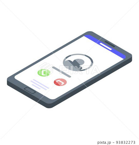 Hoax smartphone call icon, isometric style 93832273