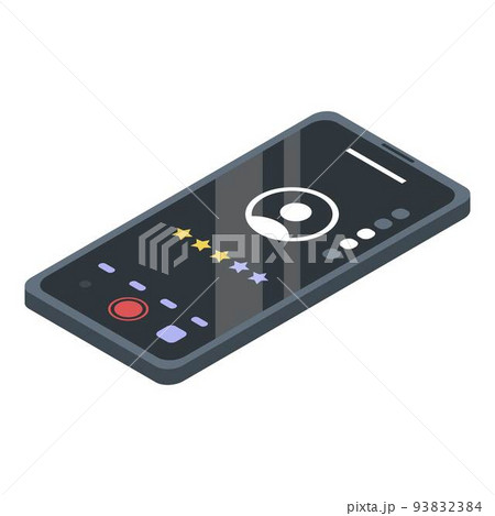 Smartphone call reputation icon, isometric styleのイラスト素材 [93832384] - PIXTA