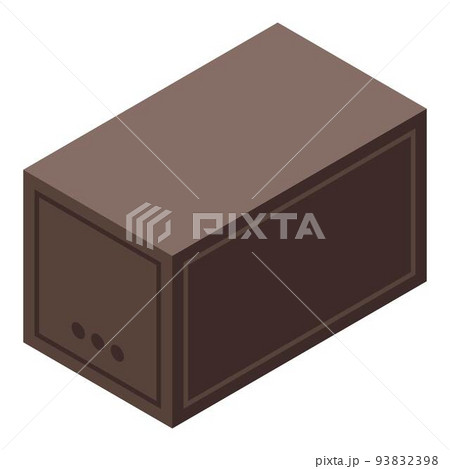 Trade war delivery box icon, isometric style 93832398