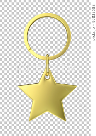 Shiny gold keyring with starのイラスト素材 [93832588] - PIXTA
