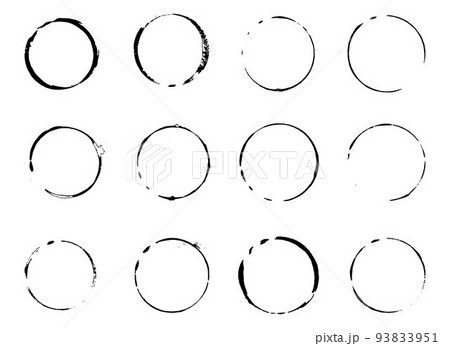 circle paint stroke grunge vector design illustration isolated on white background  93833951