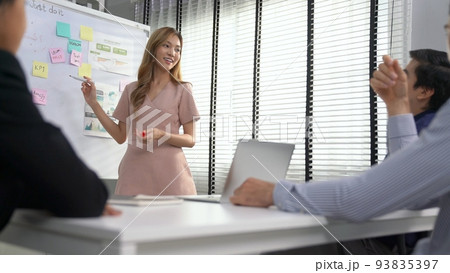 Competent office workers from various nationalities in the meeting room. Competent office workers from various nationalities in the meeting room. 93835397