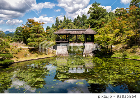 Pond Scene at the Ancient Shugakuin Imperial Garden in Kyoto, Japan 93835864