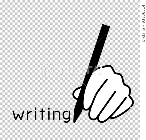 手拿筆的圖標 手拿筆的圖標 93836314