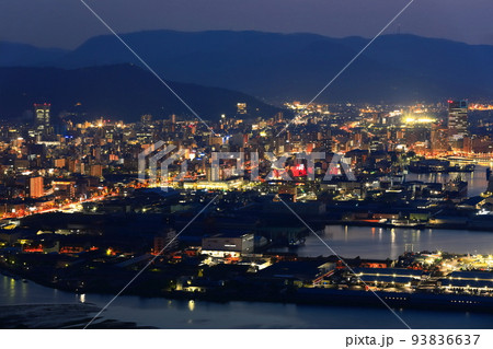 【香川県】屋島から見た瀬戸内海の夜景 93836637