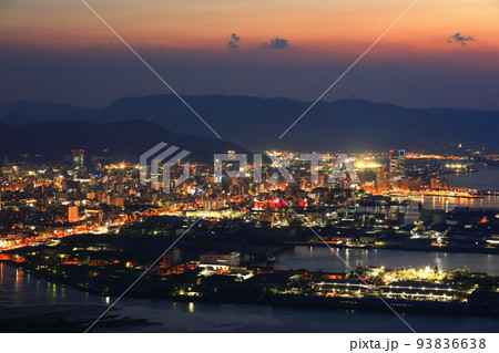 【香川県】屋島から見た瀬戸内海の夜景 93836638
