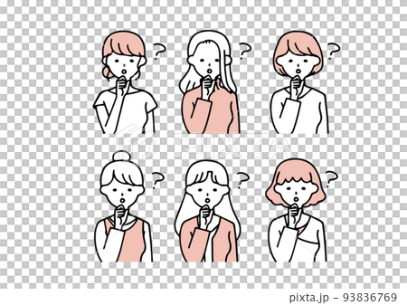 各種休閒裝的女性都想知道的圖標集 各種休閒裝的女性都想知道的圖標集 93836769