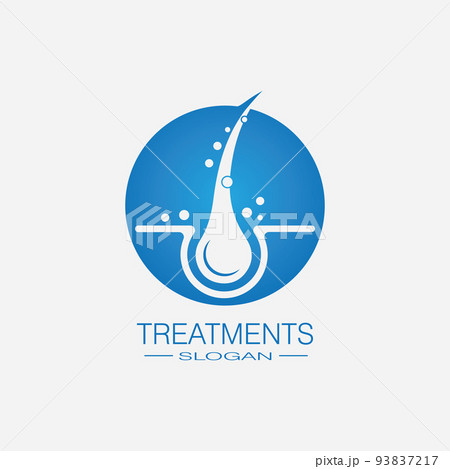 Hair treatment logo vector icon template Hair treatment logo vector icon template 93837217
