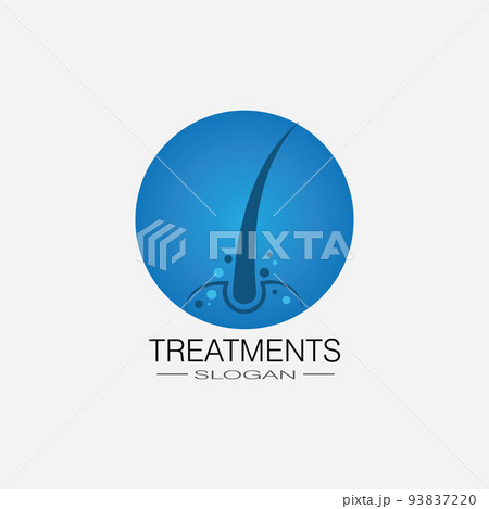 Hair treatment logo vector icon template Hair treatment logo vector icon template 93837220