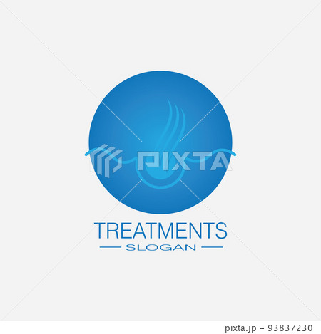 Hair treatment logo vector icon template Hair treatment logo vector icon template 93837230