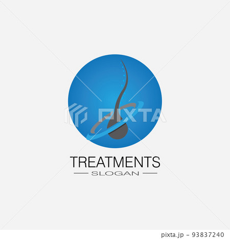 Hair treatment logo vector icon template Hair treatment logo vector icon template 93837240