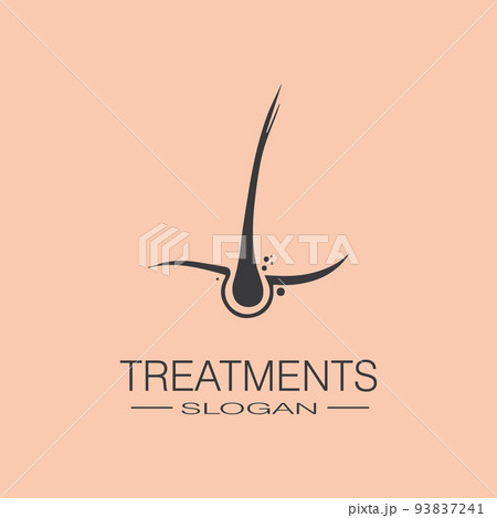 Hair treatment logo vector icon template Hair treatment logo vector icon template 93837241