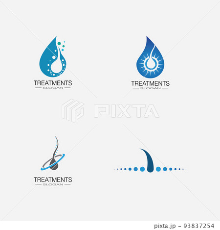 Hair treatment logo vector icon template Hair treatment logo vector icon template 93837254