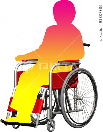 医療や介護に使う赤い車イスと人の背景透明イラスト 医療や介護に使う赤い車イスと人の背景透明イラスト 93837306
