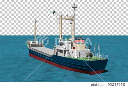 It is an illustration of a blue cargo ship moored in the port. background transparent image It is an illustration of a blue cargo ship moored in the port. background transparent image 93838658