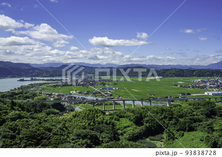 ハワイ風土記館からの眺め　羽合町全景　鳥取県湯梨浜町 93838728