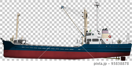 An illustration of a blue cargo ship created... - Stock Illustration ...